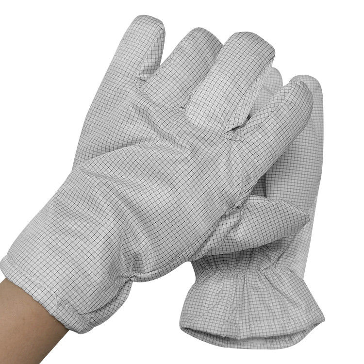 White Thickening ESD Anti Static Heat Resistant Gloves 5mm Grid Style - Image 3