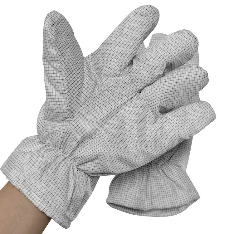 White Thickening ESD Anti Static Heat Resistant Gloves 5mm Grid Style - Image 4