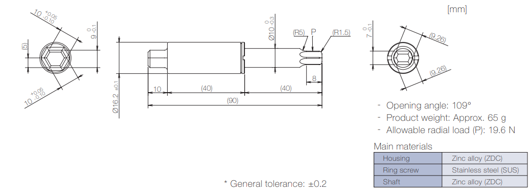 TD22-Product-information-仮1a Slim design with long mounting shaft | TD22