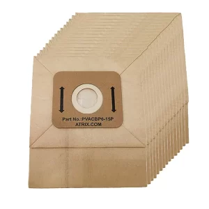 Atrix Ergo and Ergo Pro Backpack Series Paper Filter Bags (15 Pack) | PVACBP6-15P