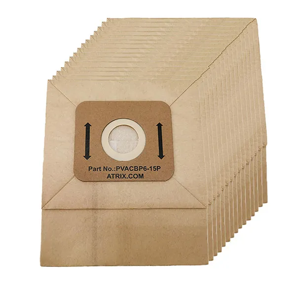 Atrix Ergo and Ergo Pro Backpack Series Paper Filter Bags (15 Pack) | PVACBP6-15P