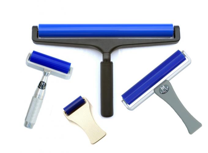 Washable Cleanroom Sticky Roller Aluminum Alloy Frame And Handle Vinyl Silicon Rubber 0