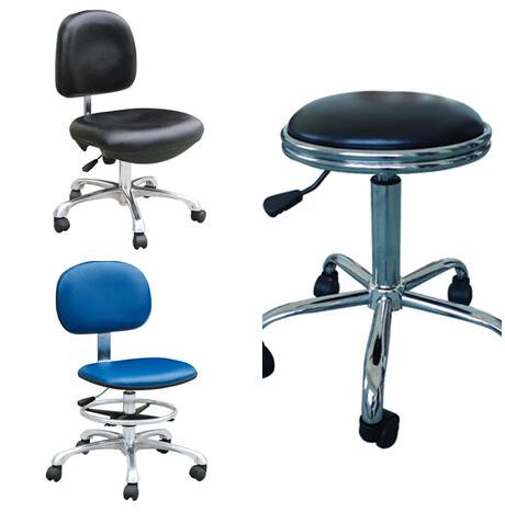 Permanent ESD Rubber Mat Vinyl Leather For ESD Chairs / Tool Bags Color Blue Black 0