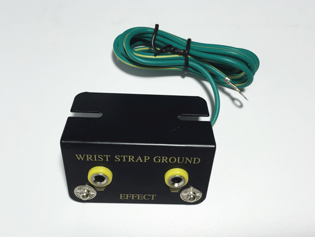 PVC / PU ESD Wrist Strap Dual Metal Bench Mount Ground Socket Ring Terminal Connector 3