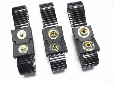 ESD Dual Wire Electrostatic Discharge Band Adjustable PU Cord 4mm Snap 1