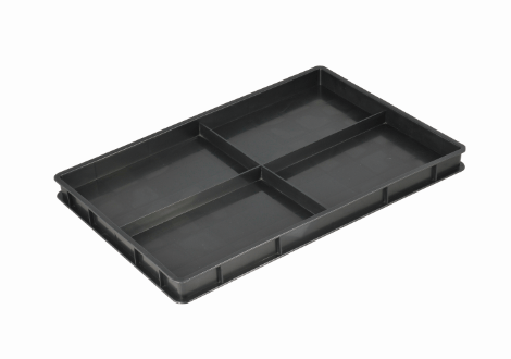 Stackable Black Plastic Conductive Tray Polypropylene For Small Parts Storage 1