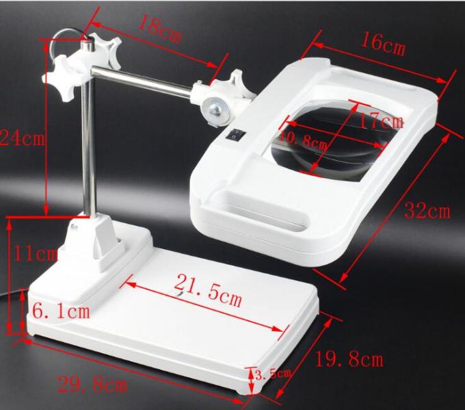 Super Bright Table Top Magnifying Lamp Rectangle Standard Lens Or Optical Lens 0