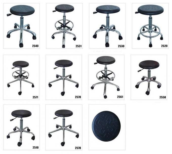 EPA Sensitive Area ESD Drafting Chair Chinese Knot Pattern Surface Pneumatic Rotatable 0