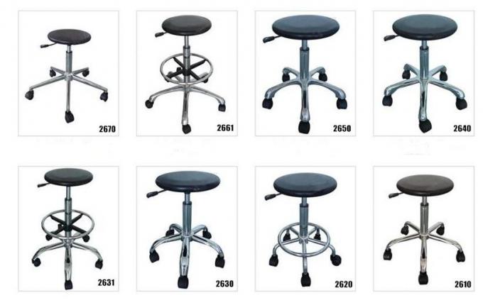 Polyurethane Round Static Dissipative Chair Flat Surface Pneumatic And Rotatable 0