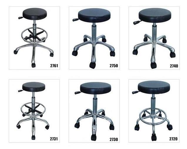 Backless ESD Safe Lab Chairs Polyurethane Foamed Thick Round Surface Puncture Resistant 1