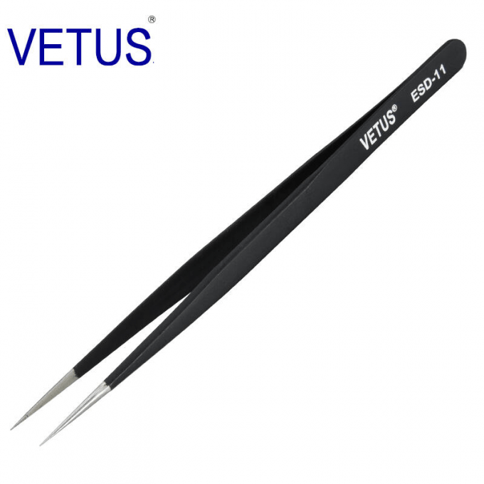 Safe Precision ESD Esd Plastic Tweezers AISI 302 Material Length 110 - 140mm 2