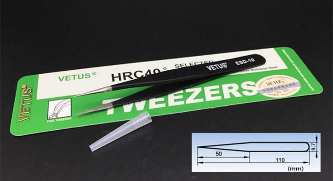 Safe Precision ESD Esd Plastic Tweezers AISI 302 Material Length 110 - 140mm 20