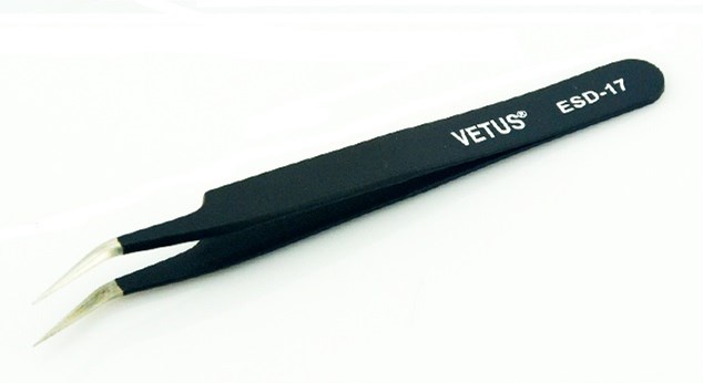 Safe Precision ESD Esd Plastic Tweezers AISI 302 Material Length 110 - 140mm 14