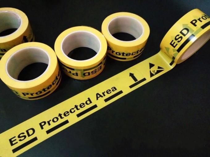 Acrylic Adhesive Yellow Vinyl Floor Tape For Marking Off ESD Protected Areas 2