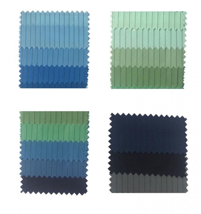 Dust Free ESD Fabric 5mm Stripe 100D X 100D Woven Twill For Workwear ESD Cap 1