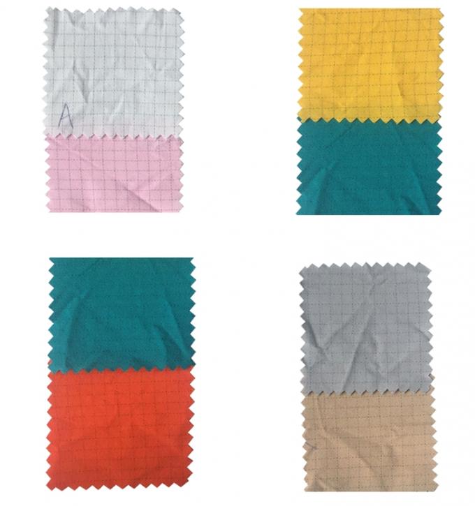 ESD Plain Grid T C Fabric 65% Cotton 33% Polyester 2% Carbon Filament 4mm Grid 1