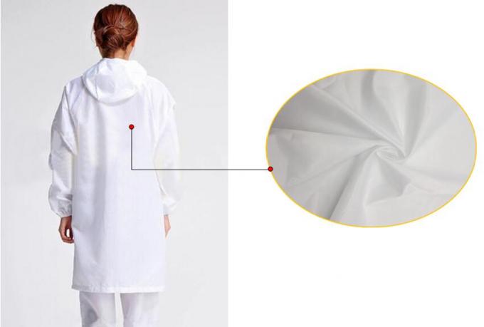 100% Polyester ESD Fabric 100D X 100D Woven Twill Dust Free For Cleanroom 2