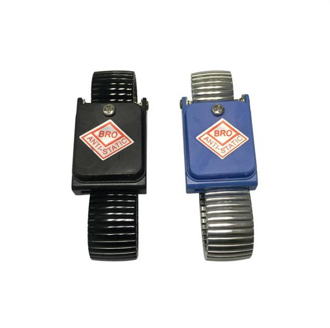 1 Meg Ohm Resistor ESD Safe Silver Black Blue Metal Cordless Anti-static Wrist Band 1