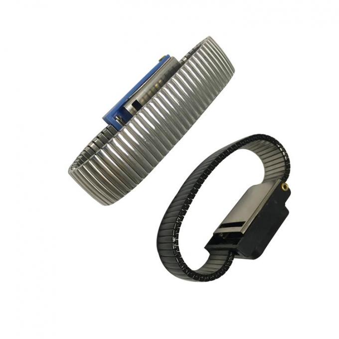 1 Meg Ohm Resistor ESD Safe Silver Black Blue Metal Cordless Anti-static Wrist Band 2