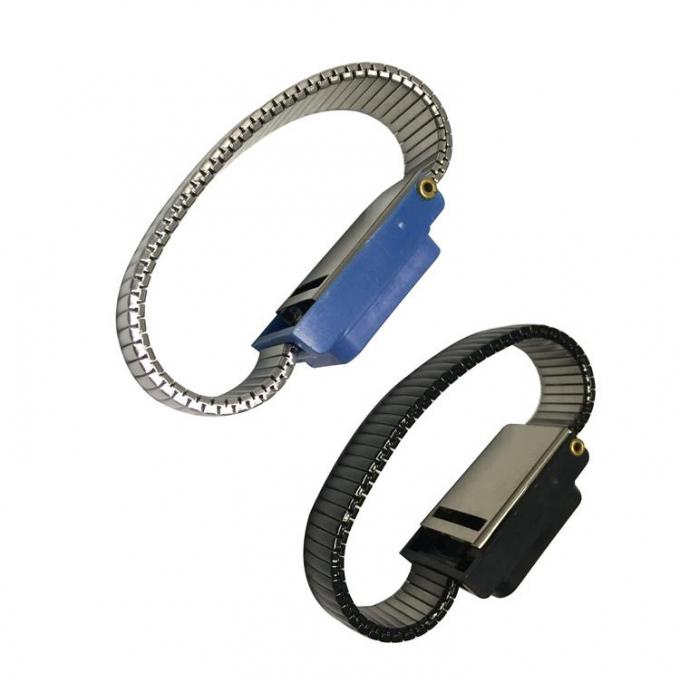 1 Meg Ohm Resistor ESD Safe Silver Black Blue Metal Cordless Anti-static Wrist Band 3