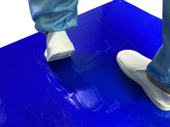 Blue PE Disposable Sticky Mats 30 Layers Peelable For Cleanroom Door Entrance 0