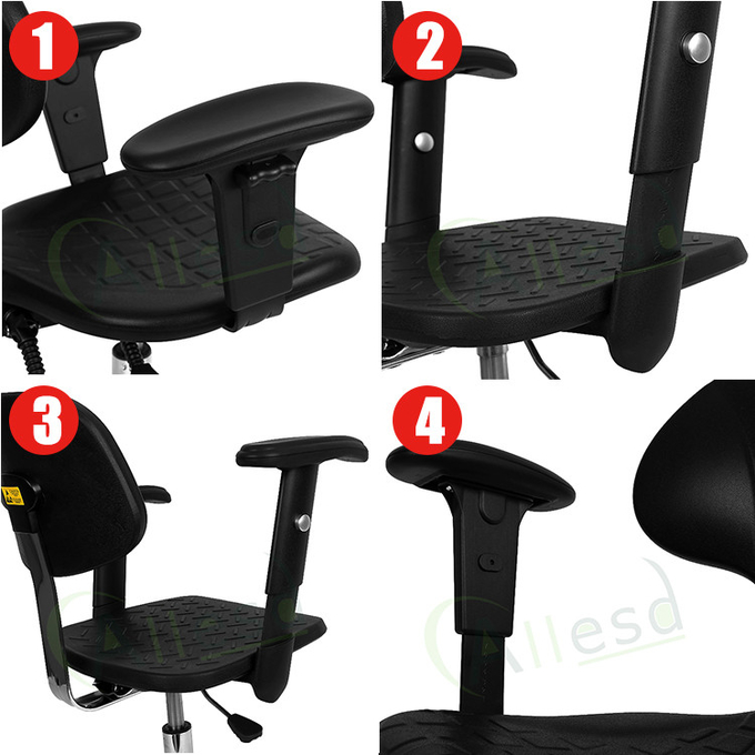Anti Static ESD Safe Chairs Adjustable 360 Degree Swivel With Lifting Armrest 1