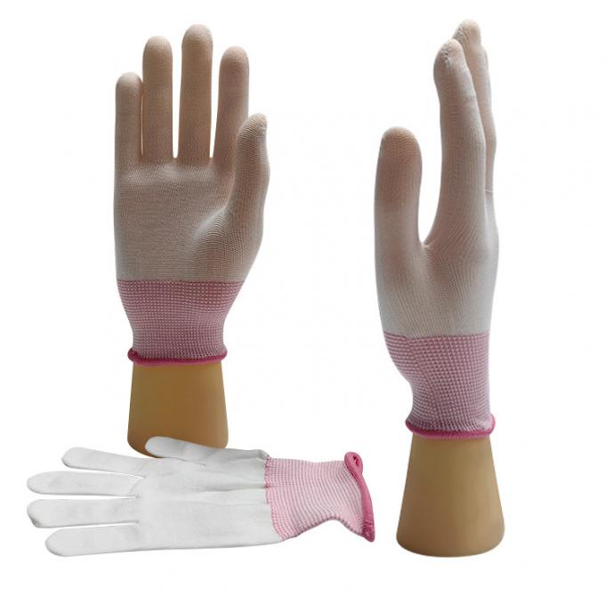 Knitted Work Safety Gloves Dust Free 100% Polyester For Cleanroom 0