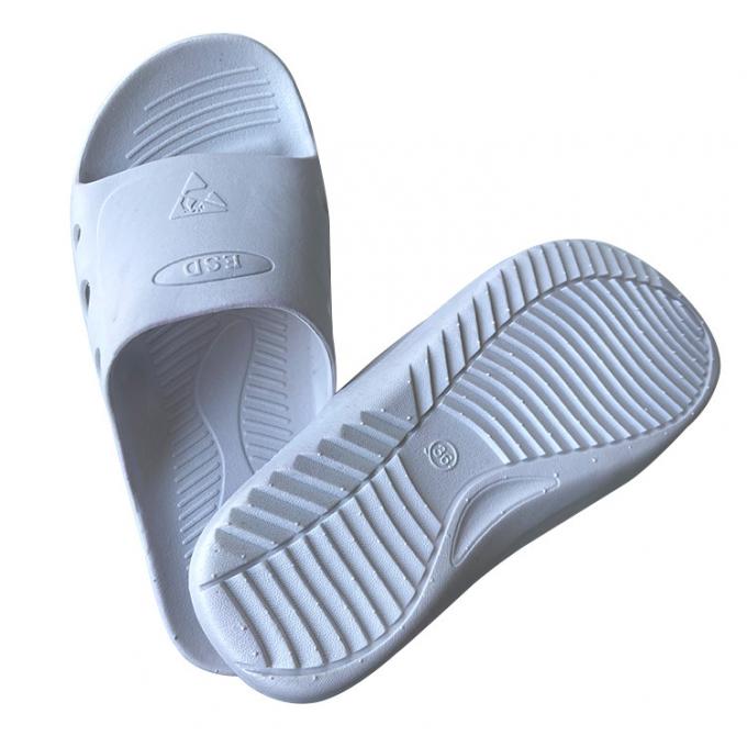6 Holes Industrial Comfortable Lint Free Safety ESD Slippers For Workshops 0