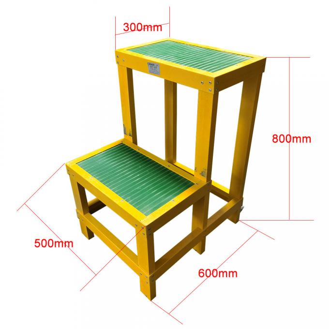 Electricians 2 Steps FRP/GRP Insulation Ladders Size 50x60x80cm 0