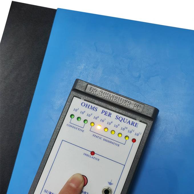 Flame Resistant Blue ESD Mat Antistatic PVC Mat For Workshop Flooring 0