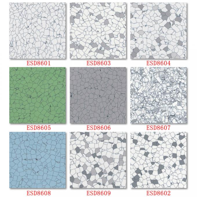 Cleanroom / Operation Room / Pharmacy Vinyl Floor Tiles Roll Commercial ESD PVC Floor 4