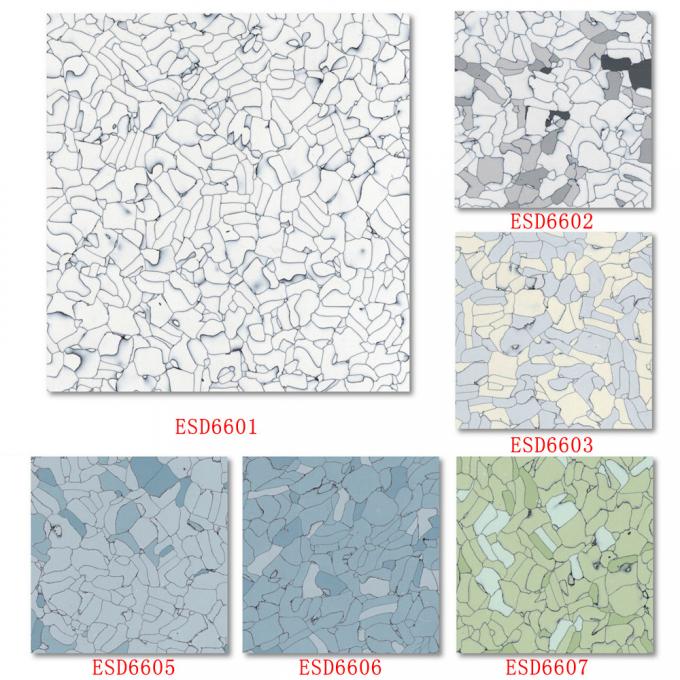 Cleanroom / Operation Room / Pharmacy Vinyl Floor Tiles Roll Commercial ESD PVC Floor 0