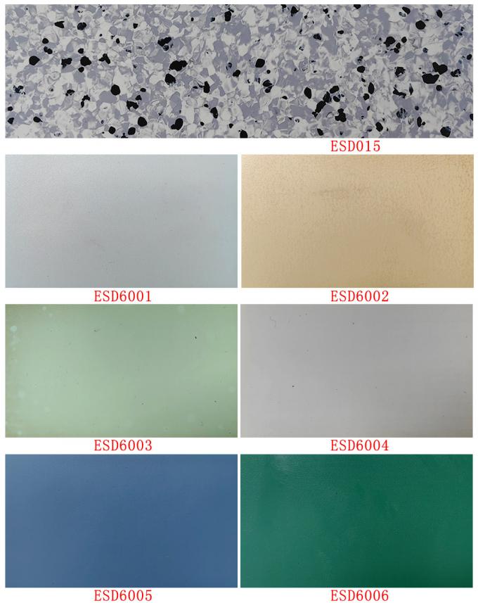 Cleanroom / Operation Room / Pharmacy Vinyl Floor Tiles Roll Commercial ESD PVC Floor 1
