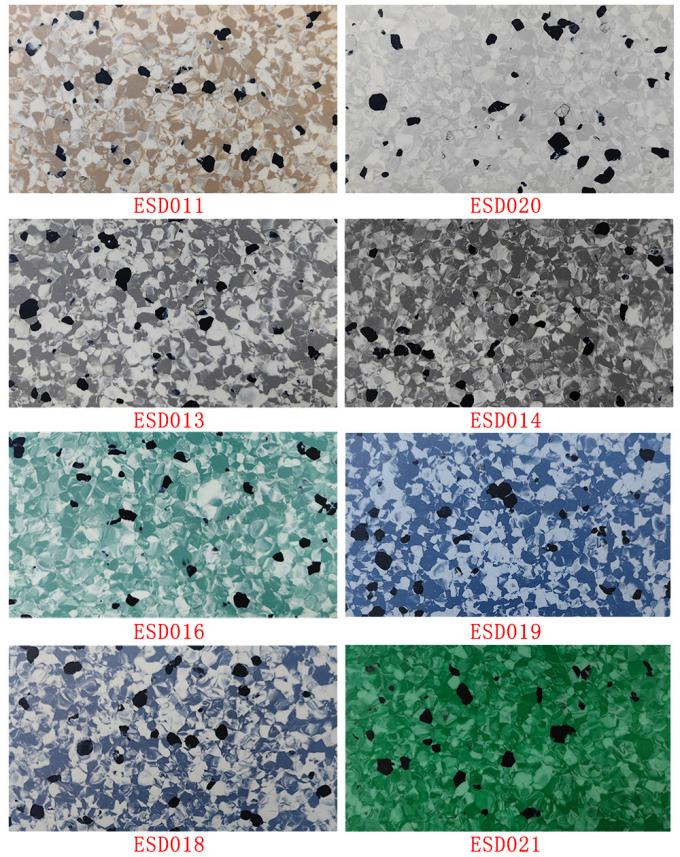 Cleanroom / Operation Room / Pharmacy Vinyl Floor Tiles Roll Commercial ESD PVC Floor 2