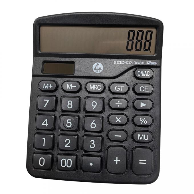 Black ESD Calculator Dust Free 12 Digits Cleanroom Office Anti Static Calculator 0