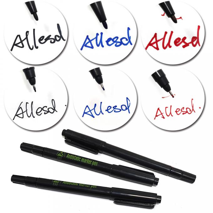 Anti Static Double Ended Marker Pen 0.5mm - 1.5mm For Cleanroom Lab EPA Office 0