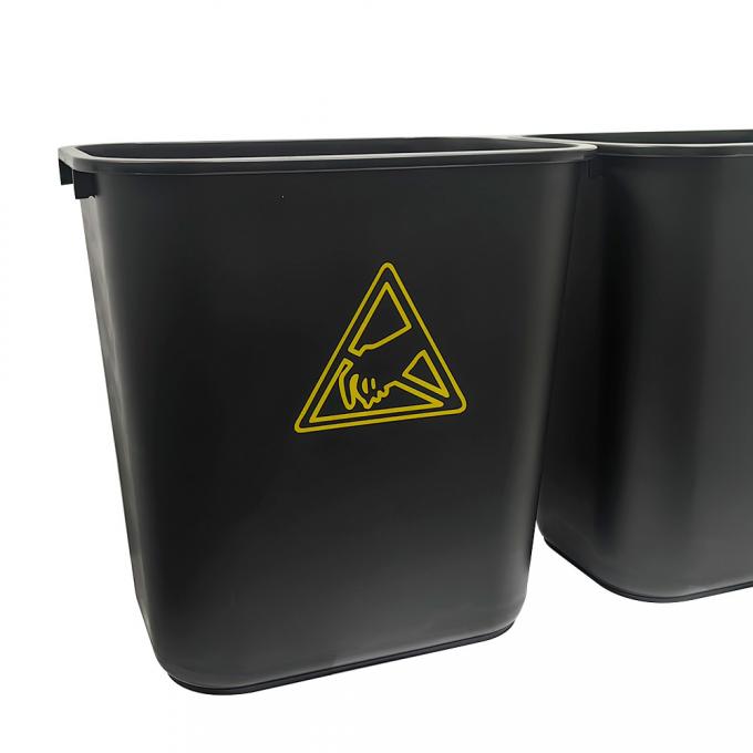 PP Plastic Black Antistatic ESD SMT Electrostatic Cleanroom Tool Box ESD Waste Bin 0
