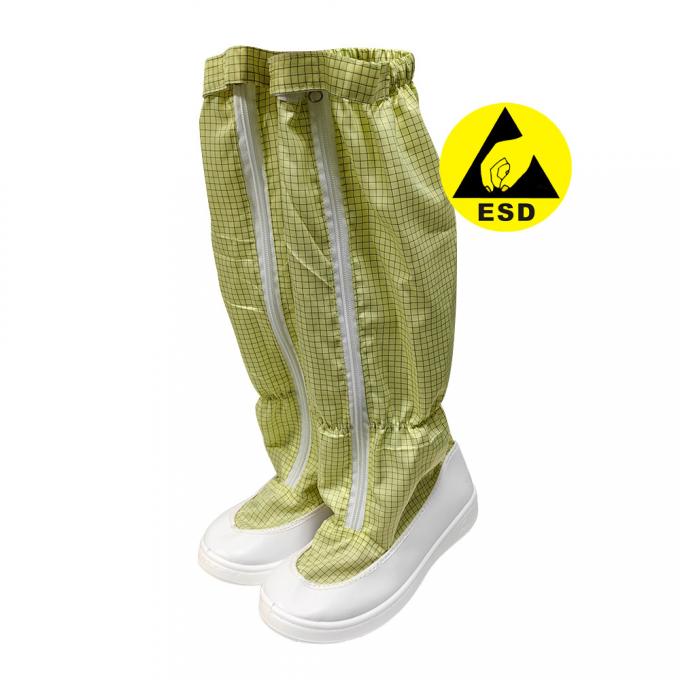 Dust Free Unisex Durable Anti Static Work Shoe Cover ESD Clean Room PU Boots 0