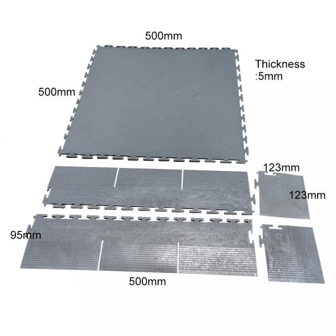 600x600mm Removable ESD Anti Static Interlocking PVC Vinyl Floor Material For Hospital / Cleanroom 0