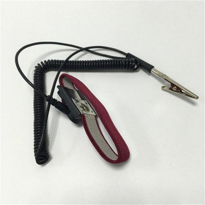 Fabric ESD Wrist Strap Adjustable w/Aligator Clip Built In 1 Meg Ohm Resistor 2