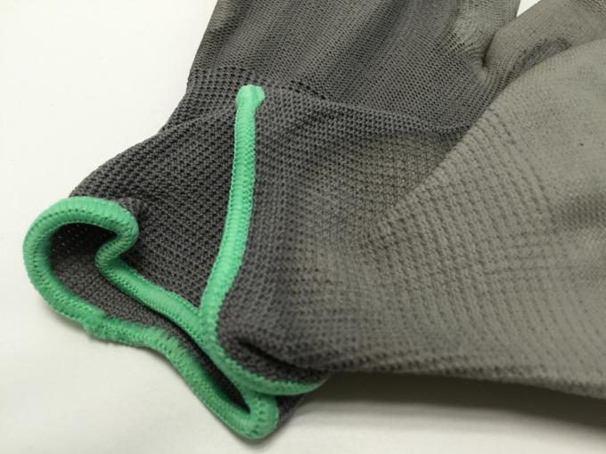 White Polyurethane Palm Coated Anti Static Gloves Seamless Polyester Liner Glove 5