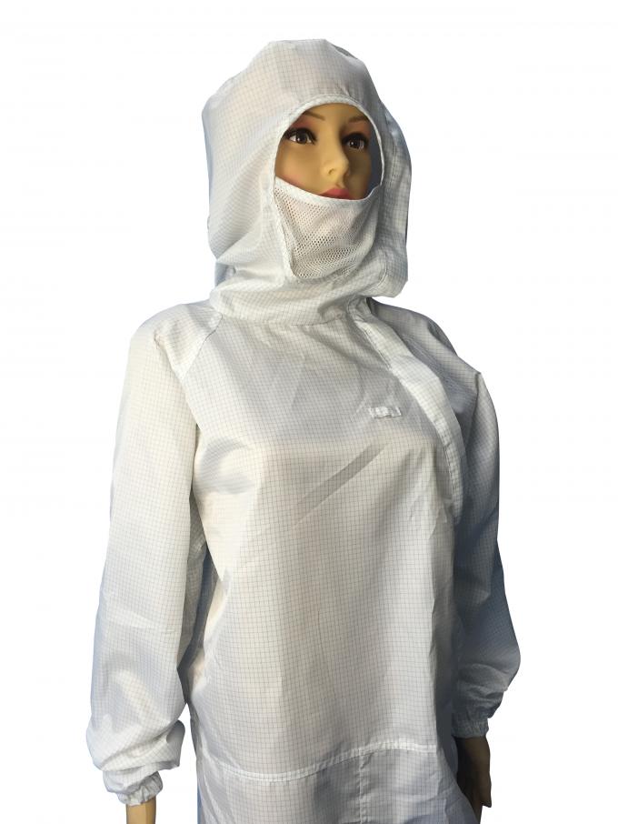 Biotech / Pharmaceutical Industries ESD Coverall Stand Up Collar With Hood 0