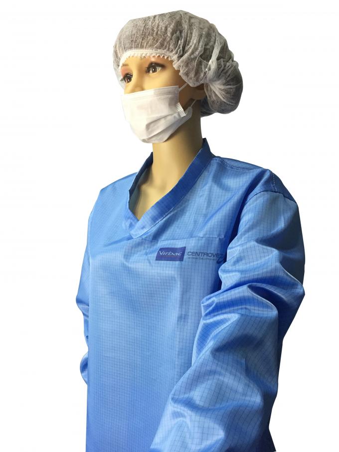 Economic ESD Safe Clothing Anti Static Lab Coat Lightweight For ESD Protected Areas 6