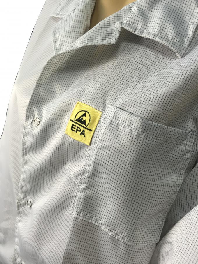 Economic ESD Safe Clothing Anti Static Lab Coat Lightweight For ESD Protected Areas 5