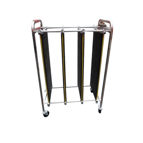 304 Stainless Steel ESD PCB Cart ESD Magazine Rack Horiz Hold Panel Rack 0