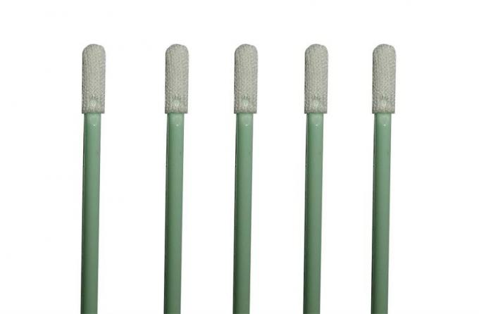 Light Green Cleanroom Consumables Micro Polyester Foam Cleaning Swabs 0