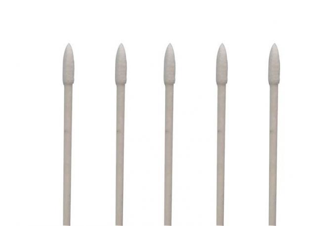 3 Inch Slim Paper Handle Cleanroom Consumables Lint Free Cotton Swabs 10