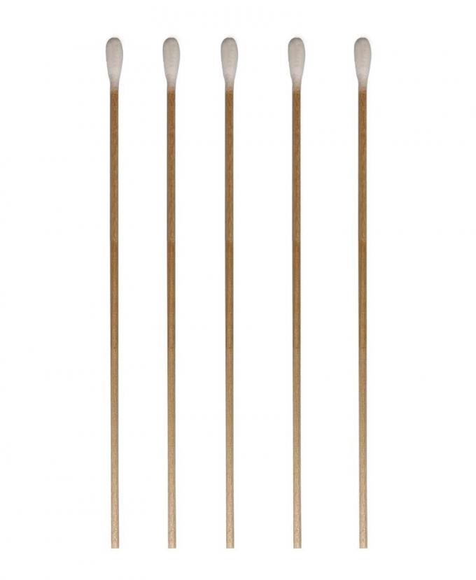 Long Handle Cotton Swabs Cleanroom Consumables 6 Inch Standard Paper / Wood Handle 2