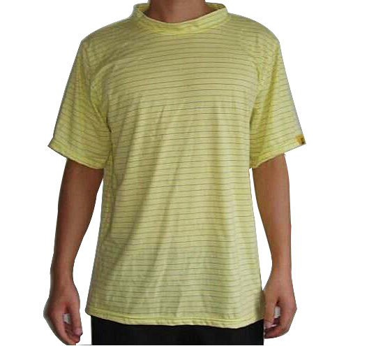 Antistatic Cotton Knitted Fabric ESD Safe Materials 26S/1 Yarn Count ESD T Shirt Fabric 1