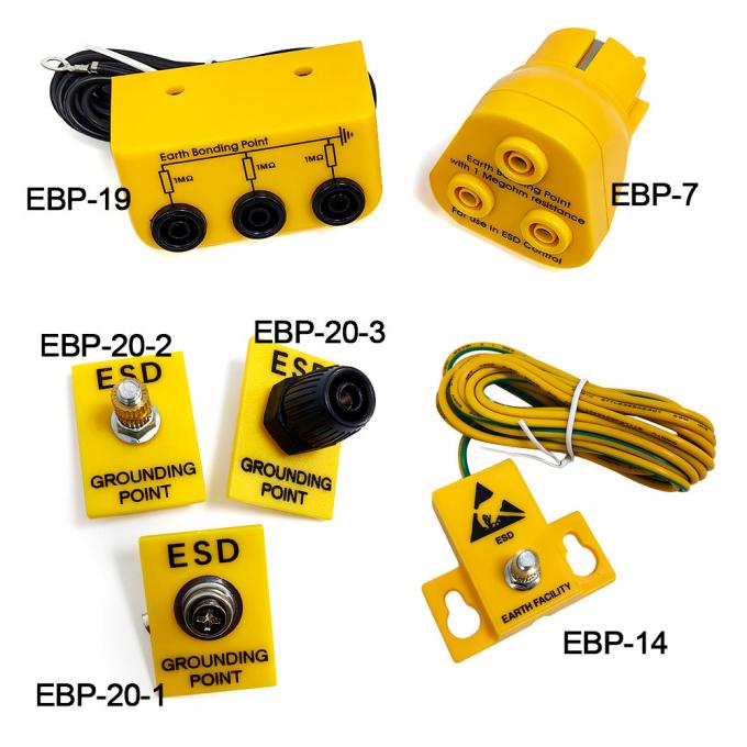 ESD Earth Facility 1x10mm Stud Yellow Grounding Plug Socket 0
